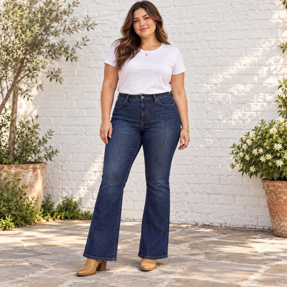 Levi's Jeans WMNS 18 Dark Blue 515 Bootcut Contrast Stitch Stretch Westernwear